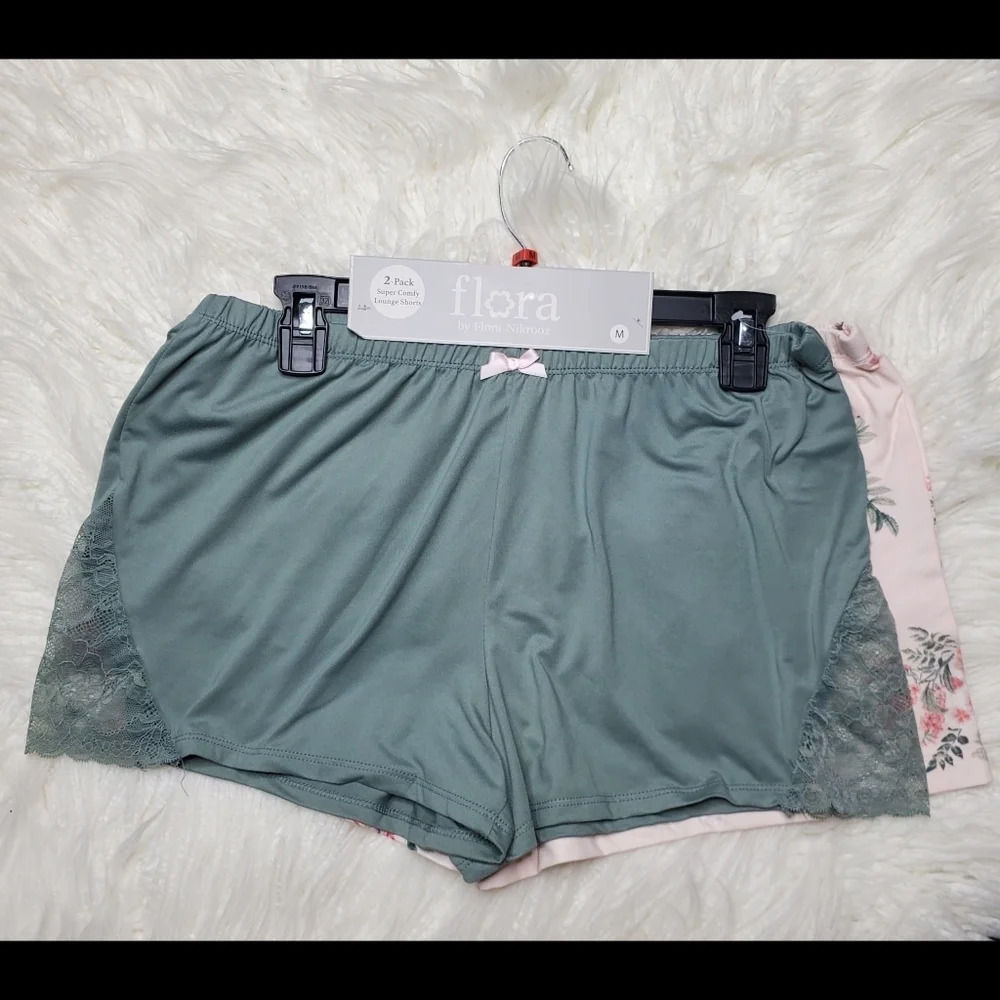 Flora Floral Print Night Shorts - Picture 2 of 3
